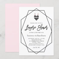 Géométrique blanche et rose | Douche Lingerie