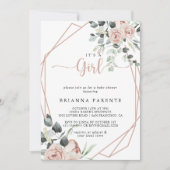 Invitation Géométrique classique rose rose rose rousse C'est  (Devant)