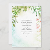 Invitation Géométrique Cristal Vert Code QR Mariage RSVP (Devant)