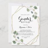 Invitation Géométrique de verdure Eucalyptus Parti de révélat (Devant)