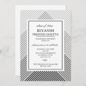 Invitation géométrique d'obtention du diplôme (Devant / Derrière)