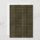 Invitation Géométrique Gold sur Black ID508 (Dos)