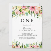 Invitation Géométrique Gold Tropical Fall Premier anniversair (Devant)