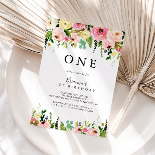 Invitation Géométrique Gold Tropical Fall Premier anniversair