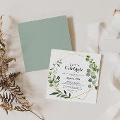 Invitation Géométrique Gold Tropical Fêtons la fête