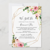 Invitation Géométrique Gold Tropical Nous Faisons Toujours Vo (Devant)