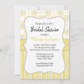 Invitation Géométrique jaune et gris (Devant)