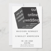 Invitation Géométrique Nouveau Haut Tech Épique Cube Noir EN (Devant)