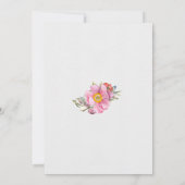 Invitation Géométrique Or | Mariage de bouquet floral violet (Dos)