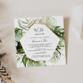 Invitation Géométrique Or Tropical Nous Réagissons Vow Renouv