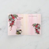 Invitation Géométrique - Parties scintillant d'or Burgundy Co (Intérieur)