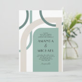 Invitation Géométrique Simple Rétro Moderne (Debout devant)