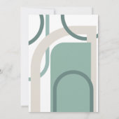 Invitation Géométrique Simple Rétro Moderne (Dos)