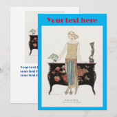 Invitation George Barbier Mode Art déco (Devant / Derrière)