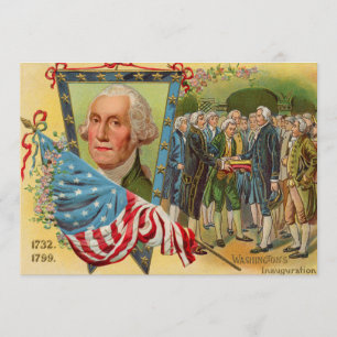 Invitation George Washington inaugure le drapeau américain
