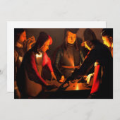 Invitation Georges de la Tour - Les Joueurs de Dices (Devant / Derrière)