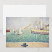 Invitation Georges Seurat - Entrée du Port de Honfleur (Devant / Derrière)