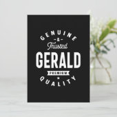 Invitation Gérald Nom Personnalisé Anniversaire (Debout devant)