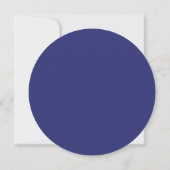 Invitation Géranium blanc et Mariage bleu Accent rond (Dos)