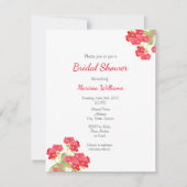 Invitation Géraniums à l'aquarelle 2 (Devant)