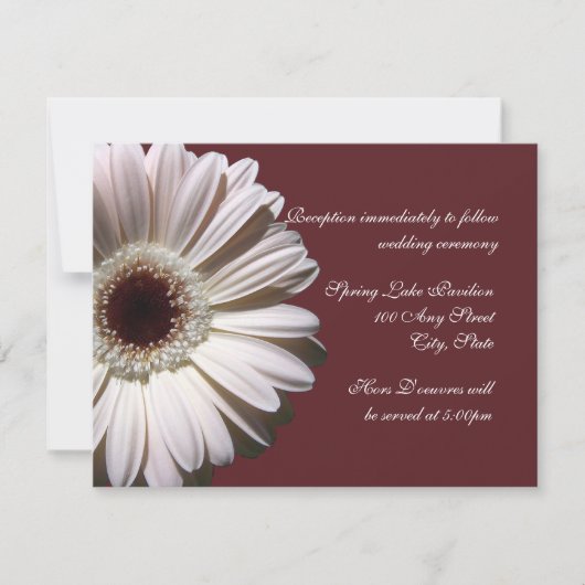 Invitation Gerber Daisy Mariage (Devant)