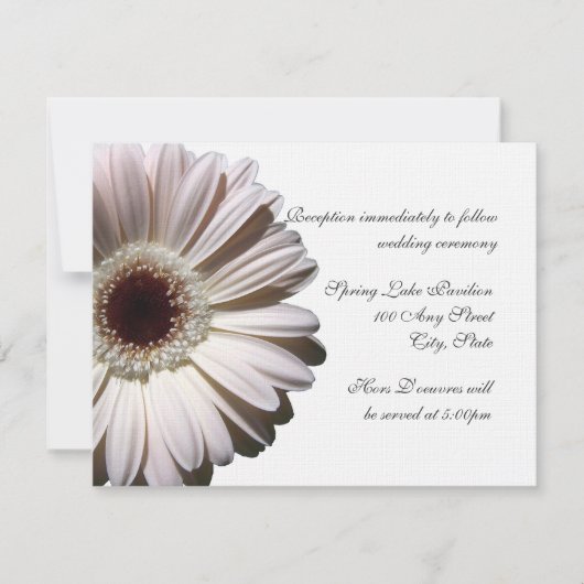 Invitation Gerber Daisy Mariage (Devant)