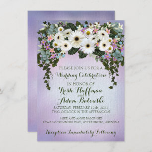 Invitation Gerbera Daisies Mariage de swag