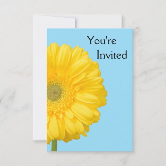 Invitation Gerbera Daisy (Devant)