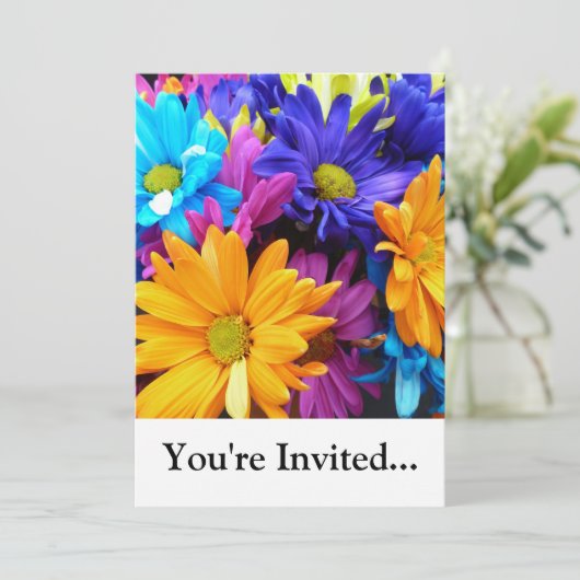 Invitation Gerbera Daisy Bouquet (Debout devant)