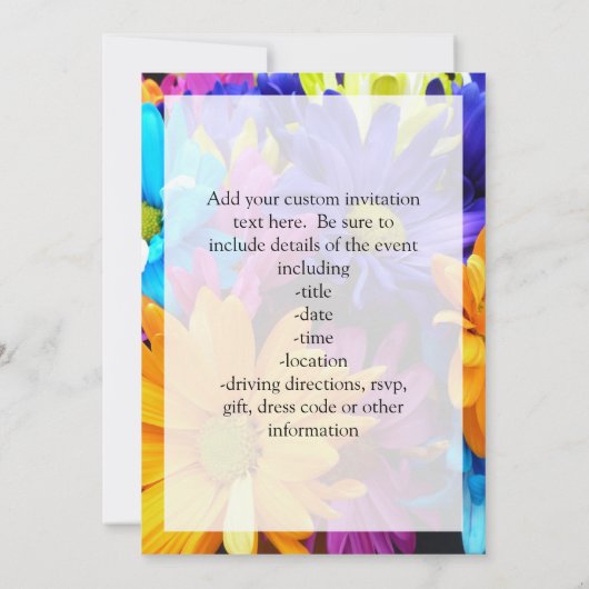 Invitation Gerbera Daisy Bouquet (Dos)