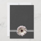 Invitation Gerbera Daisy et Slate Grey Fête des mariées (Dos)