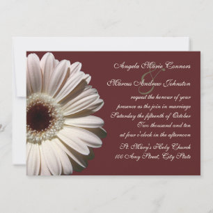 Invitation Gerbera Daisy Mariage