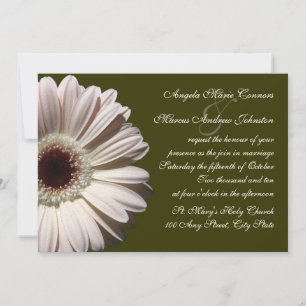 Invitation Gerbera Daisy Mariage