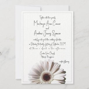 Invitation Gerbera Daisy Mariage