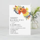 Invitation Gerbera Daisy Mariage Bouquet Floral (Debout devant)