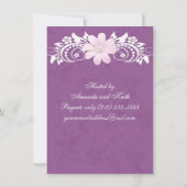 Invitation Gerbera floral de marguerite blanche sur la Fête (Dos)