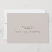 Invitation Gerbera marguerite rose sur Fête des mariées bois (Dos)