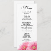 Invitation Gerbera Rose Daisies Élégante Photographie (Devant / Derrière)