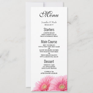 Invitation Gerbera Rose Daisies Élégante Photographie