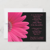 Invitation Gerbera Rose Daisy Funky Photo Graduation (Dos)