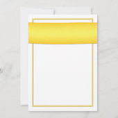 Invitation Gerbera rose Fête des mariées de ruban jaune (Dos)