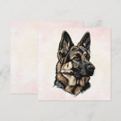 Invitation German Shepherd Art (Devant / Derrière)