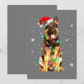 Invitation German Shepherd Dog Tree Christmas Sweater Xmas In (Devant / Derrière)