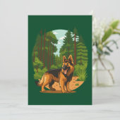 Invitation German Shepherd Forest Adventure Dog  (Debout devant)