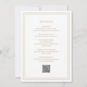 Invitation Gertrude Gold Classic Mariage élégant (Dos)