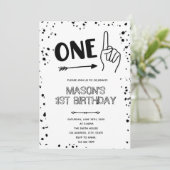 Invitation geste de la main noir blanc 1 (Debout devant)