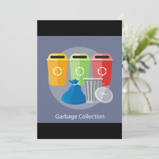 Invitation Gestion des déchets de collecte des ordures Récupé (Debout devant)