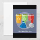 Invitation Gestion des déchets de collecte des ordures Récupé (Devant / Derrière)