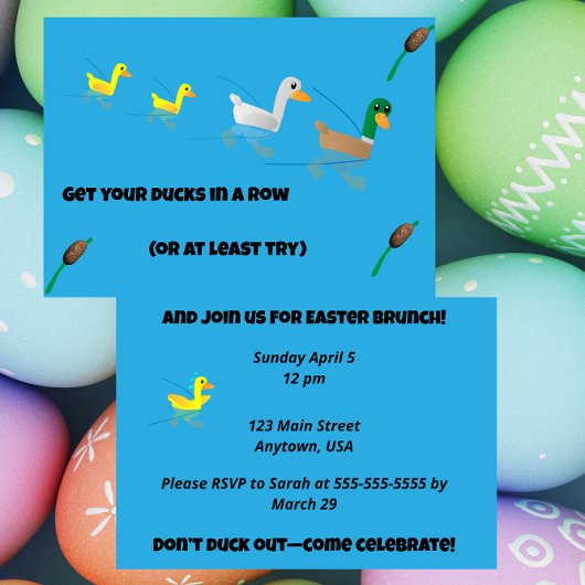 Invitation Get your Ducks in a Row for Brunch