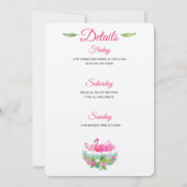 Invitation Getaway du week-end de la fête de la bachelorette  (Dos)